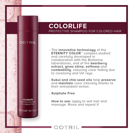 COTRIL COLORLIFE PROTECTIVE AND ILLUMINATING SHAMPOO FOR COLORED HAIR 300ml