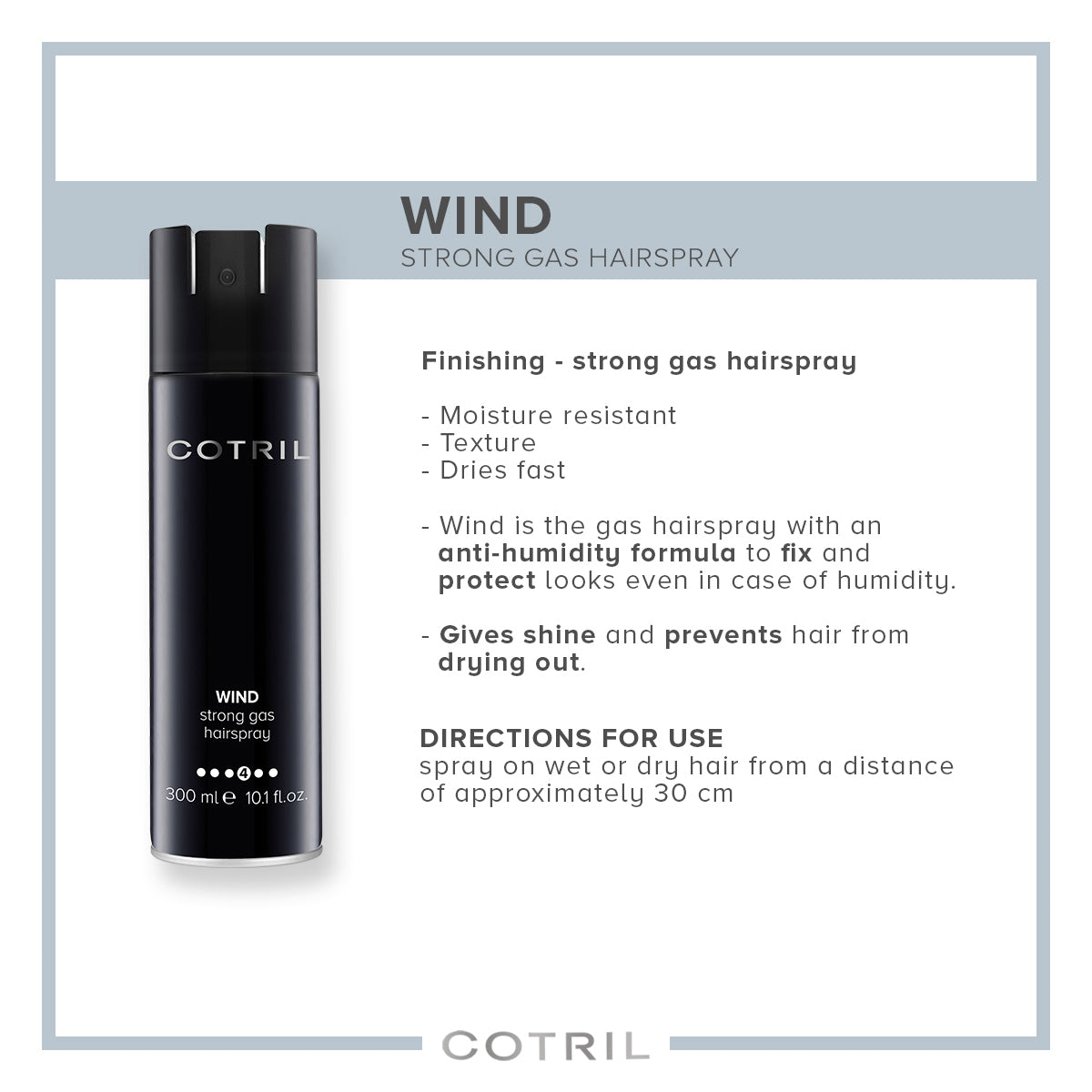 Cotril Wind Strong Gas Hairspray 300ml — view 2