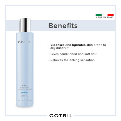 COTRIL Purity Anti-Dandruff & Moisturizing Shampoo For Dry Scalp (250 ml)
