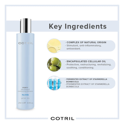 COTRIL Purity Anti-Dandruff & Moisturizing Shampoo For Dry Scalp (250 ml)