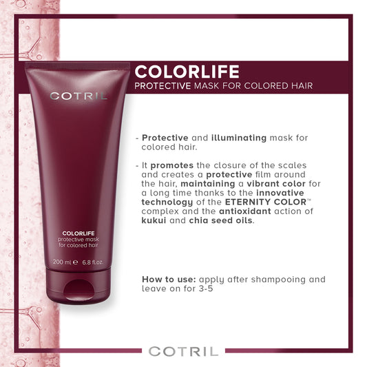 COTRIL COLORLIFE PROTECTIVE AND ILLUMINATING MASK FOR COLORED HAIR 200ml