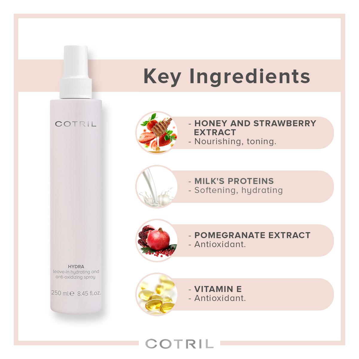 COTRIL HYDRA LEAVE-IN HYDRATING AND ANTI-OXIDIZING SPRAY 250ml