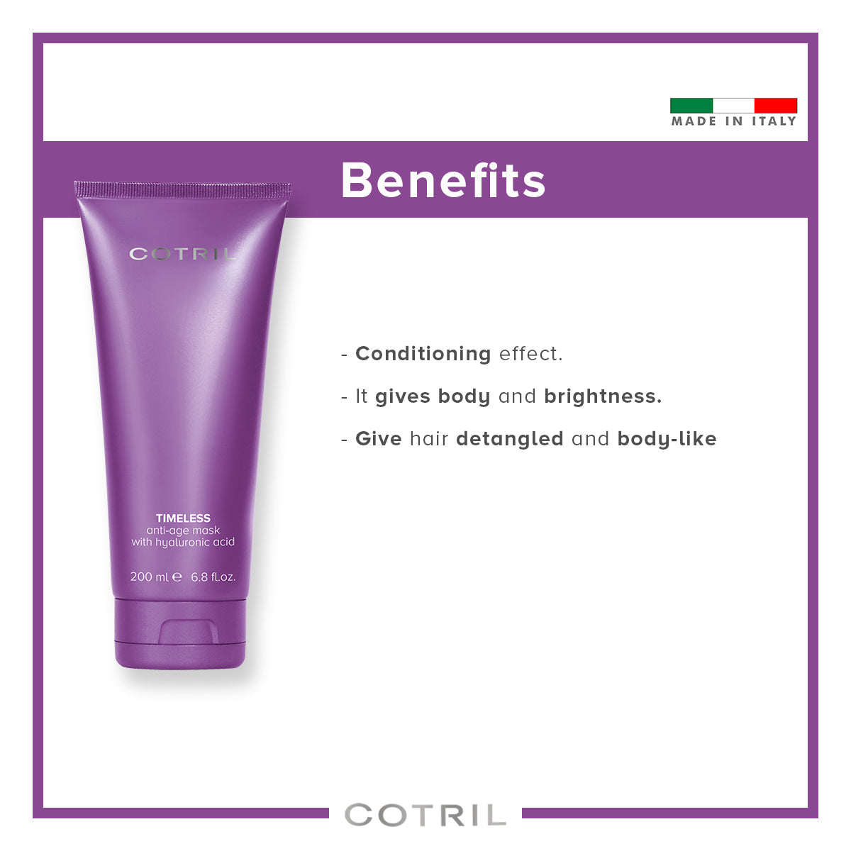 COTRIL TIMELESS ANTI-AGE MASK WITH HYALURONIC ACID 200ml