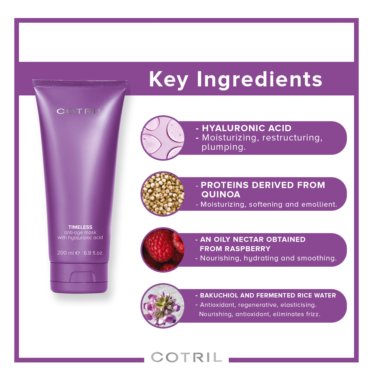 COTRIL TIMELESS ANTI-AGE MASK WITH HYALURONIC ACID 200ml