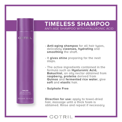 COTRIL TIMELESS ANTI-AGE SHAMPOO WITH HYALURONIC ACID 300ml