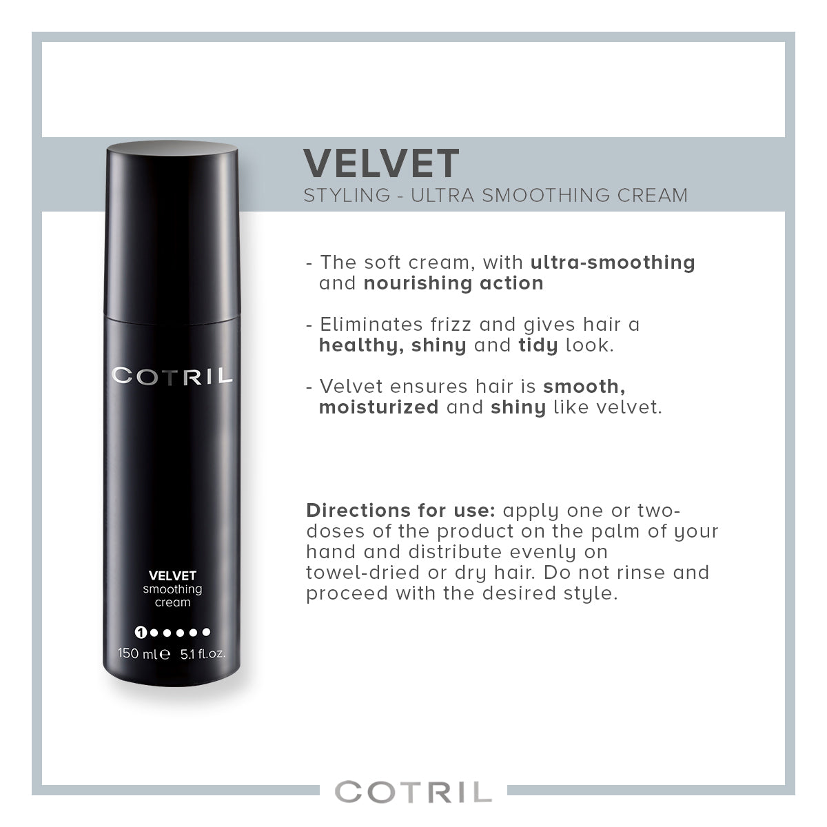 Cotril Styling Velvet Smoothing Cream 150ml — view 2