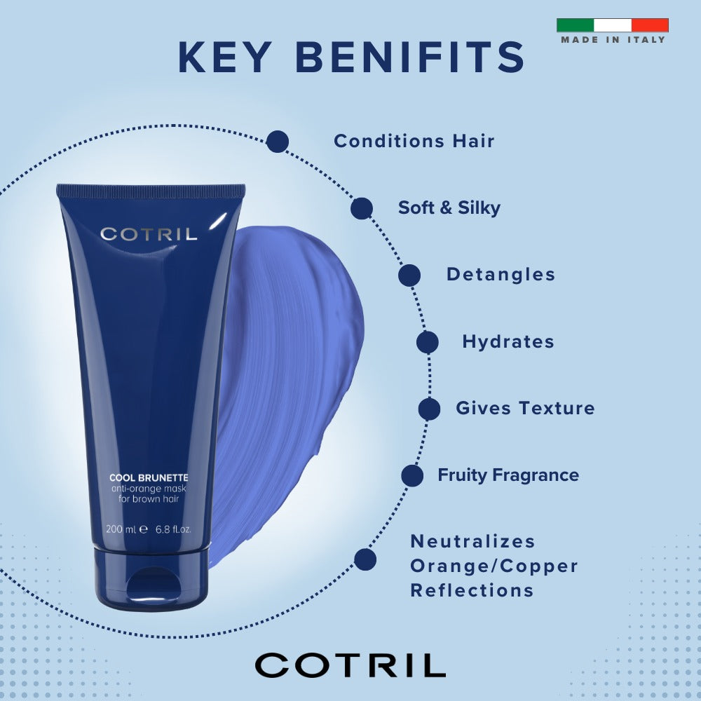 COTRIL COOL BRUNETTE ANTI-ORANGE MASK FOR BROWN HAIR 200ml
