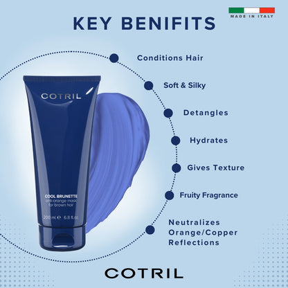 COTRIL COOL BRUNETTE ANTI-ORANGE MASK FOR BROWN HAIR 200ml