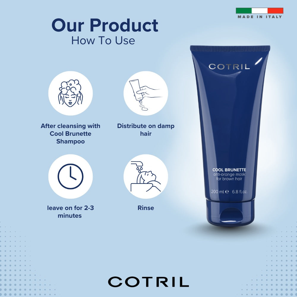 COTRIL COOL BRUNETTE ANTI-ORANGE MASK FOR BROWN HAIR 200ml