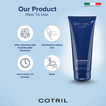 COTRIL COOL BRUNETTE ANTI-ORANGE MASK FOR BROWN HAIR 200ml