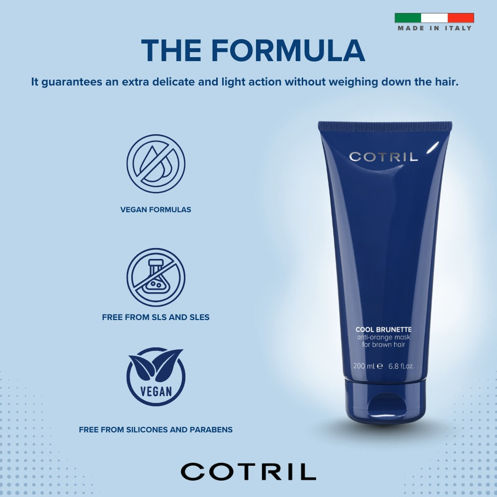 COTRIL COOL BRUNETTE ANTI-ORANGE MASK FOR BROWN HAIR 200ml