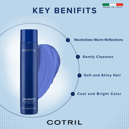 COTRIL COOL BRUNETTE ANTI-ORANGE SHAMPOO FOR BROWN HAIR 300ml