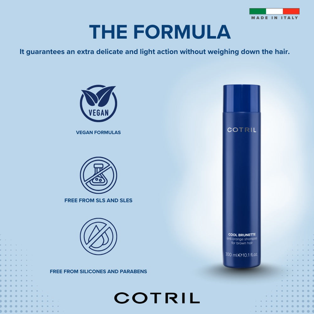 COTRIL COOL BRUNETTE ANTI-ORANGE SHAMPOO FOR BROWN HAIR 300ml